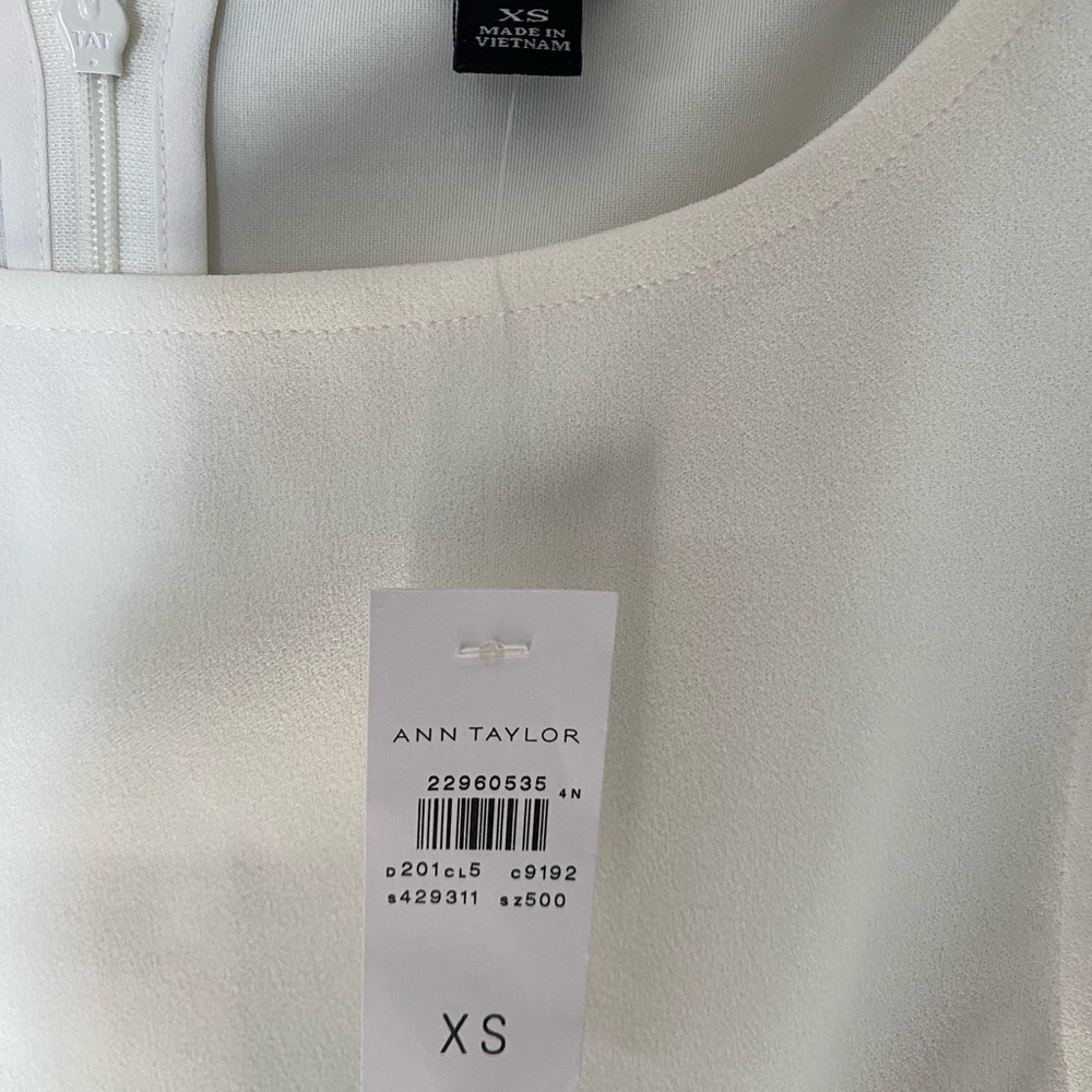 ANN TAYLOR White Women's Scoop Neck Top - XS